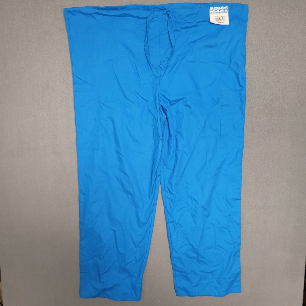 NWT Butter-Soft scrubs by UA Blue Cargo Drawstring Scrub Pants UA31C XL - Picture 2 of 10